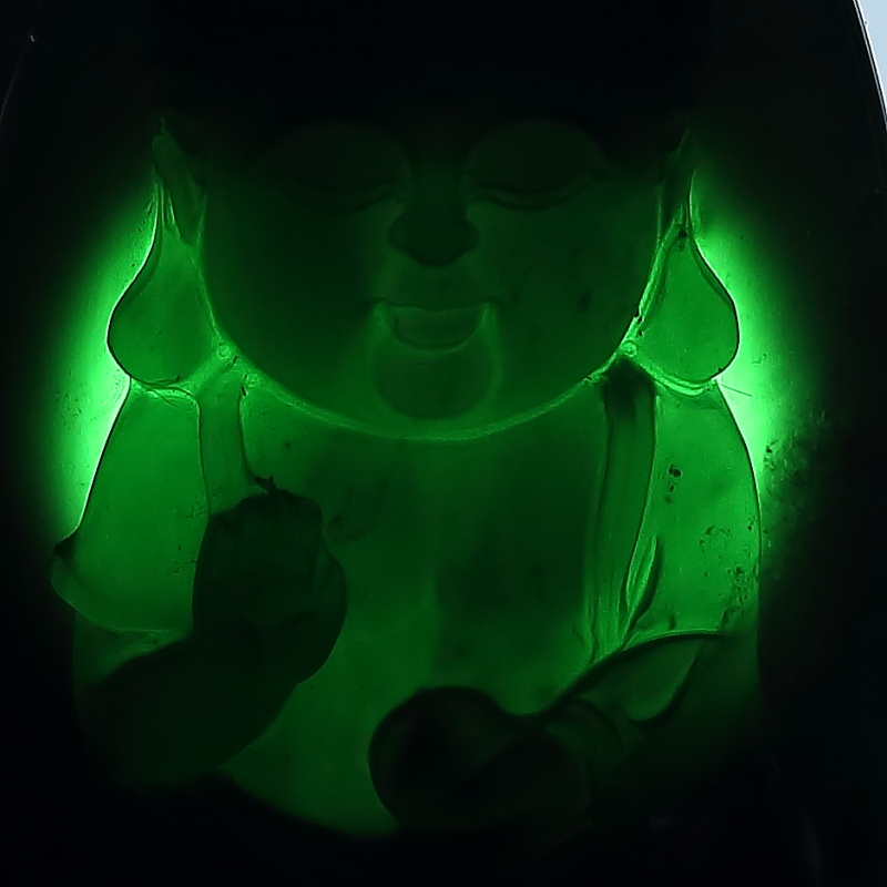 糯种墨翠宝宝佛吊坠-红掌柜