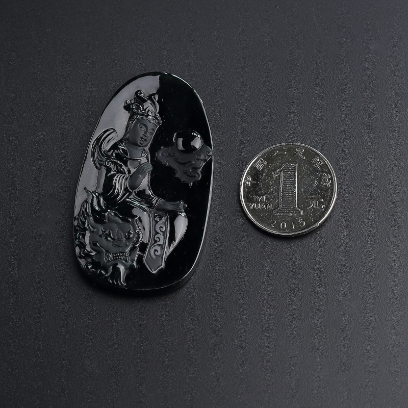 缅甸A货墨翠吊坠 - 红掌柜