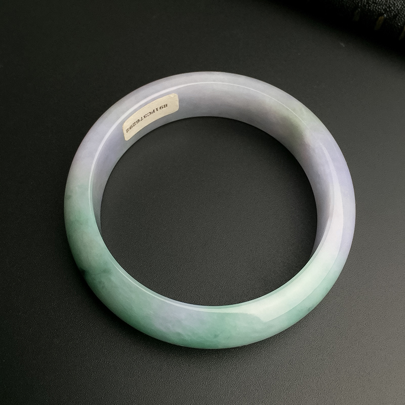 A货春带彩翡翠手镯 - 红掌柜珠宝