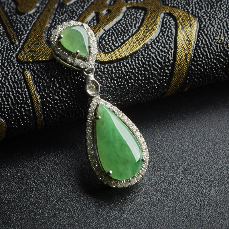 18K金镶翡翠 - 红掌柜珠宝