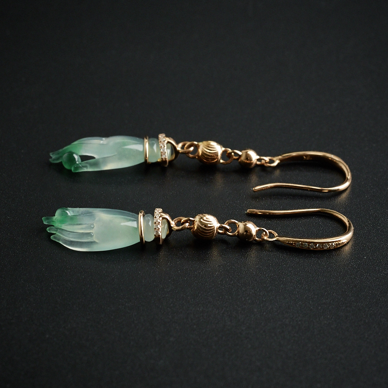 翡翠耳环-红掌柜