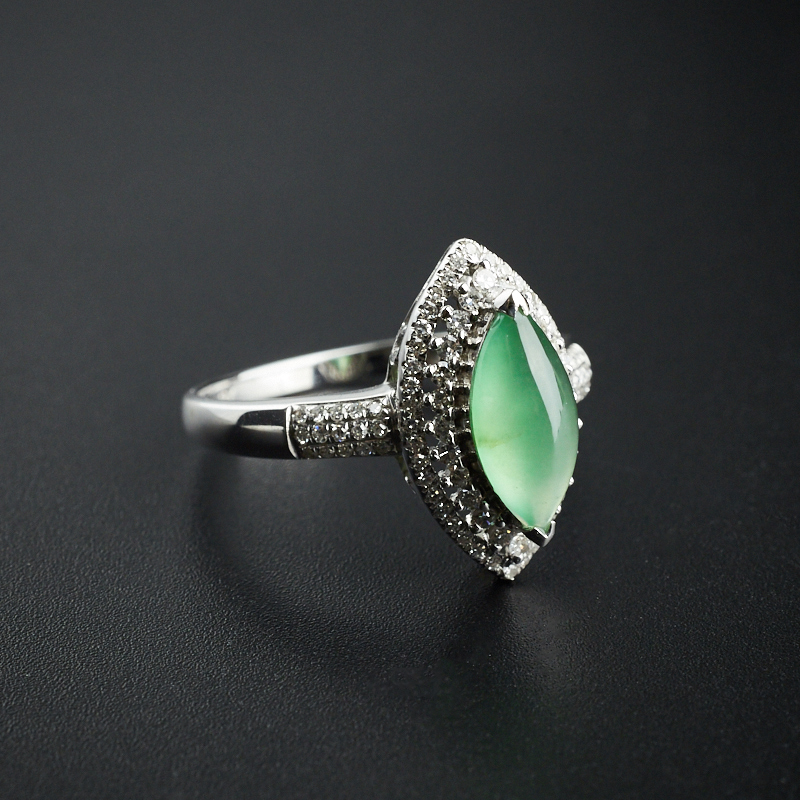 冰糯种翡翠晴水戒指-红掌柜