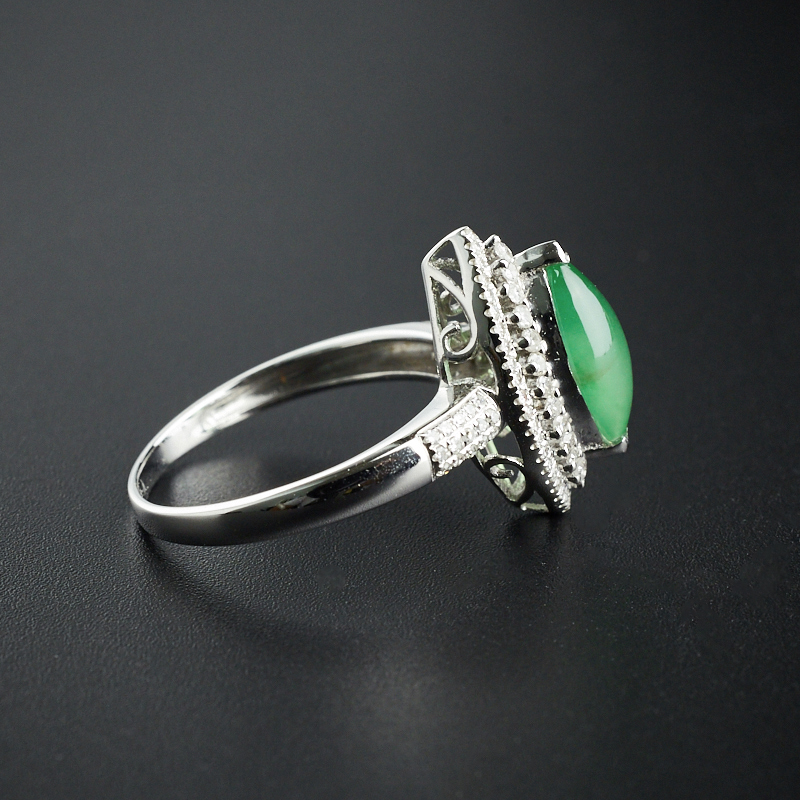 翡翠晴水戒指-红掌柜