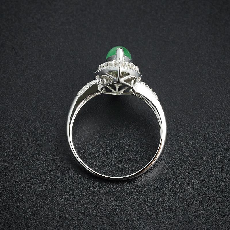 天然翡翠晴水戒指-红掌柜