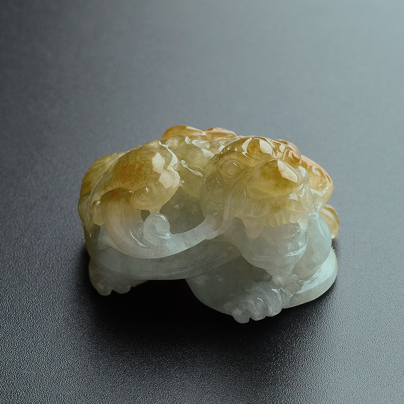 糯种黄翡霸下吊坠 - 红掌柜珠宝