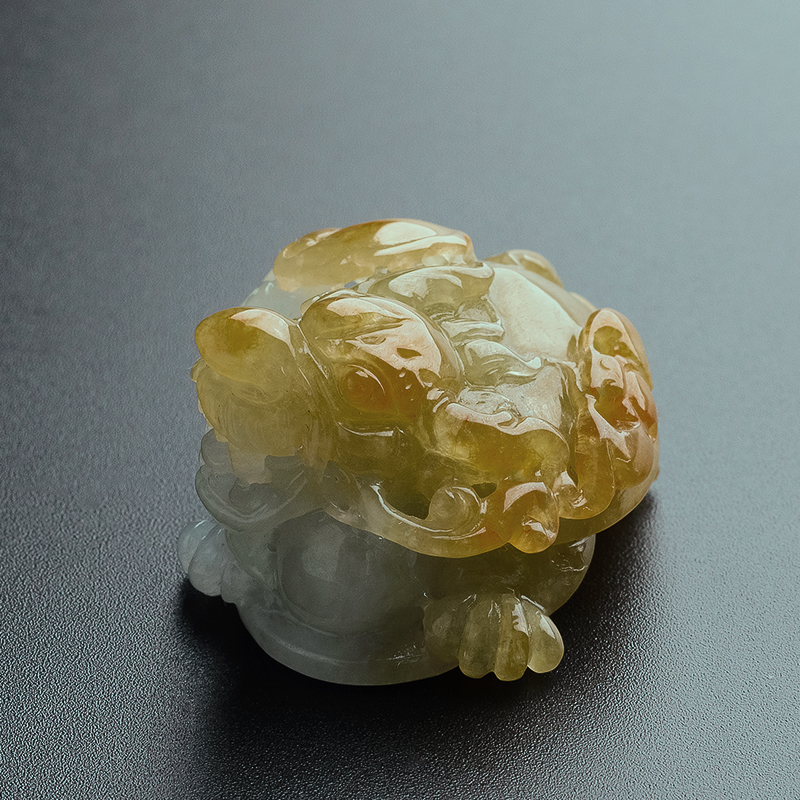 糯种黄翡霸下吊坠 - 红掌柜珠宝