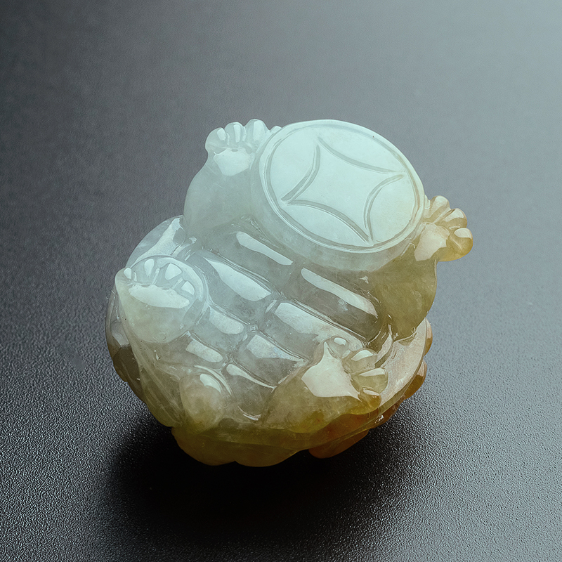 糯种黄翡霸下吊坠 - 红掌柜珠宝