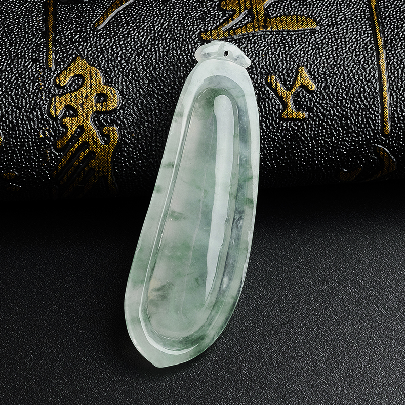 冰种翡翠飘花福瓜吊坠 - 红掌柜珠宝
