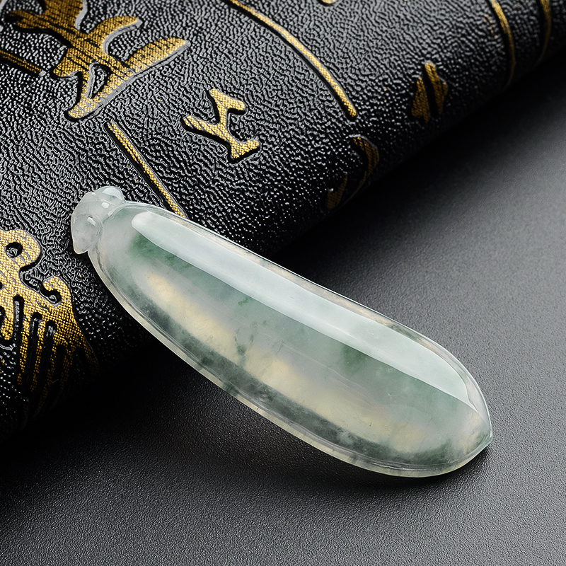 冰种翡翠飘花福瓜吊坠 - 红掌柜珠宝