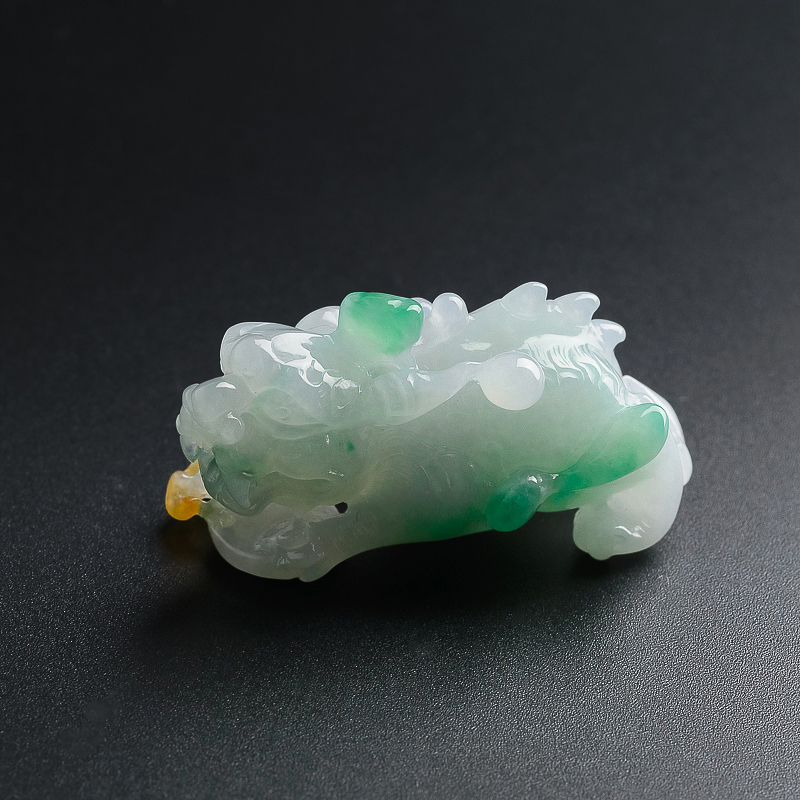 糯种三彩翡翠貔貅-红掌柜珠宝