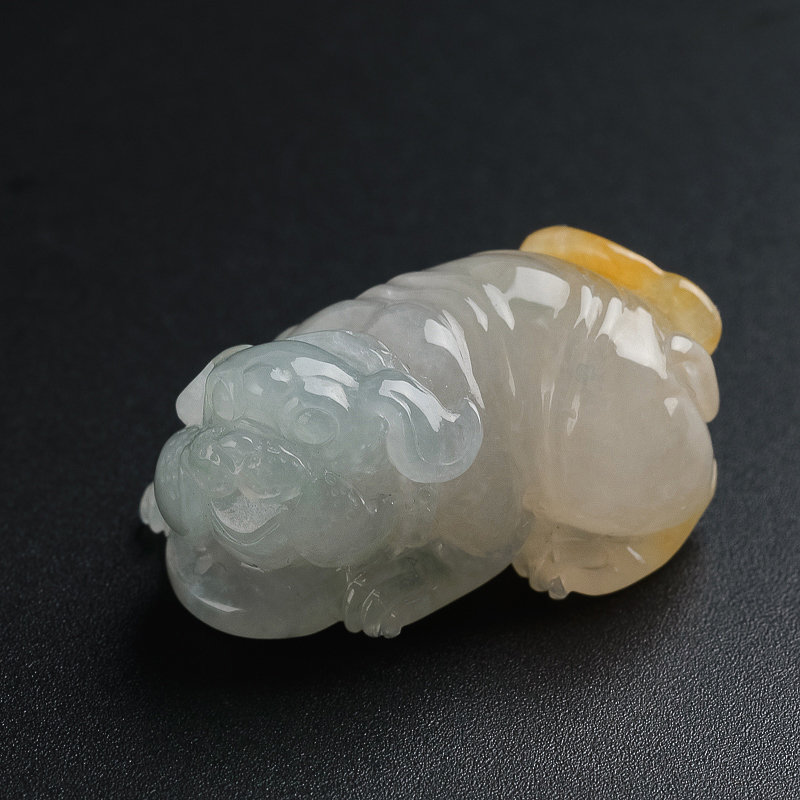 糯种翡翠猪摆件吊坠两用-红掌柜珠宝