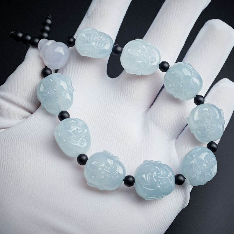 缅甸翡翠手串-红掌柜珠宝