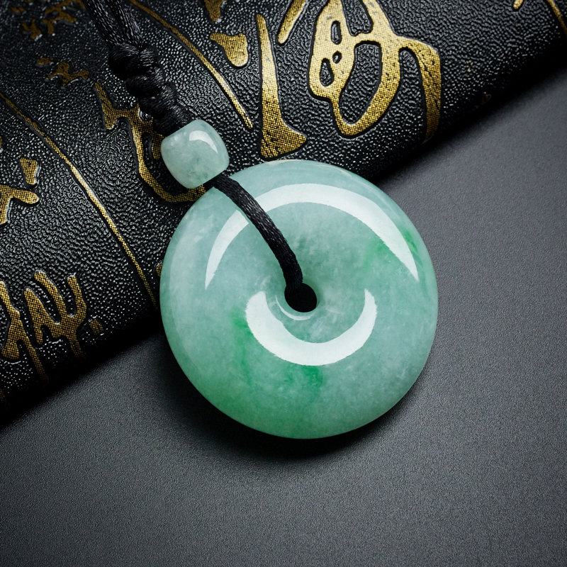 糯种翡翠平安扣吊坠-红掌柜珠宝