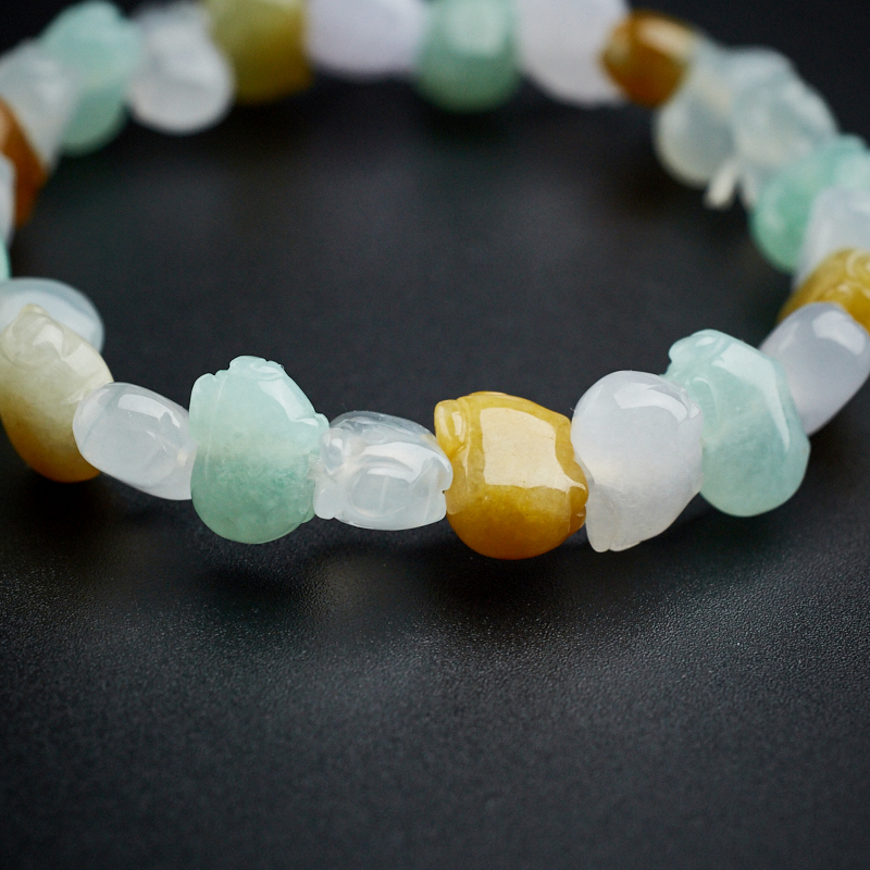 冰糯种翡翠手串-红掌柜