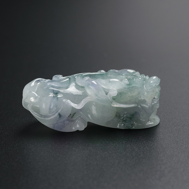 飘绿飘紫翡翠貔貅吊坠 - 红掌柜