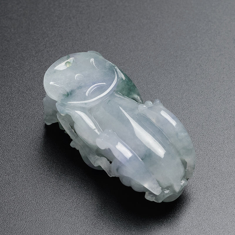 缅甸天然A货冰糯种翡翠貔貅吊坠 - 红掌柜