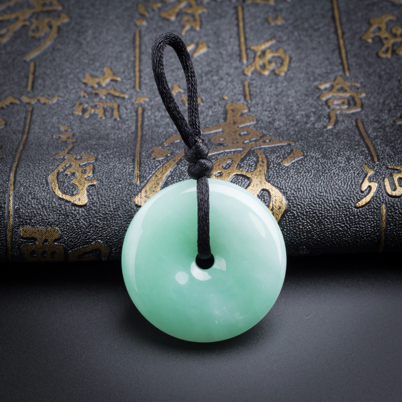 浅绿翡翠平安扣吊坠 - 红掌柜