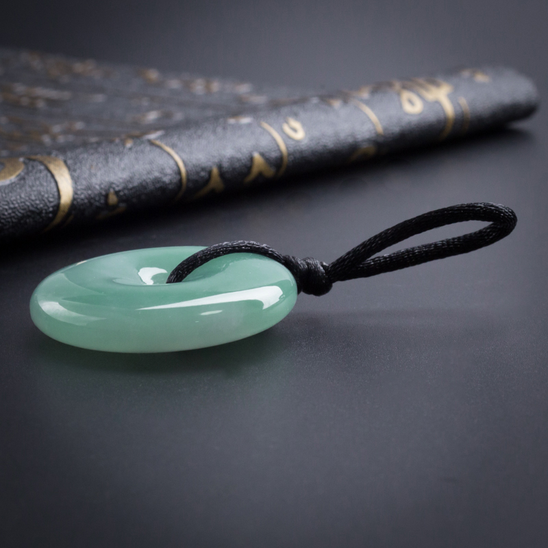 天然浅绿翡翠平安扣吊坠 - 红掌柜