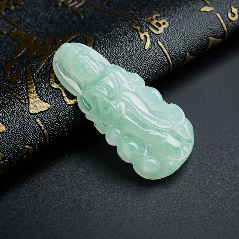 糯种翡翠观音吊坠-红掌柜珠宝