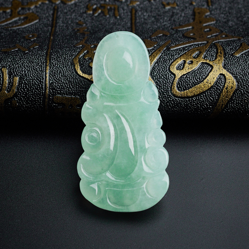 翡翠观音吊坠-红掌柜珠宝