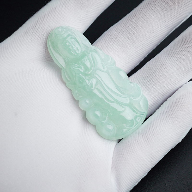 翡翠观音吊坠-红掌柜珠宝