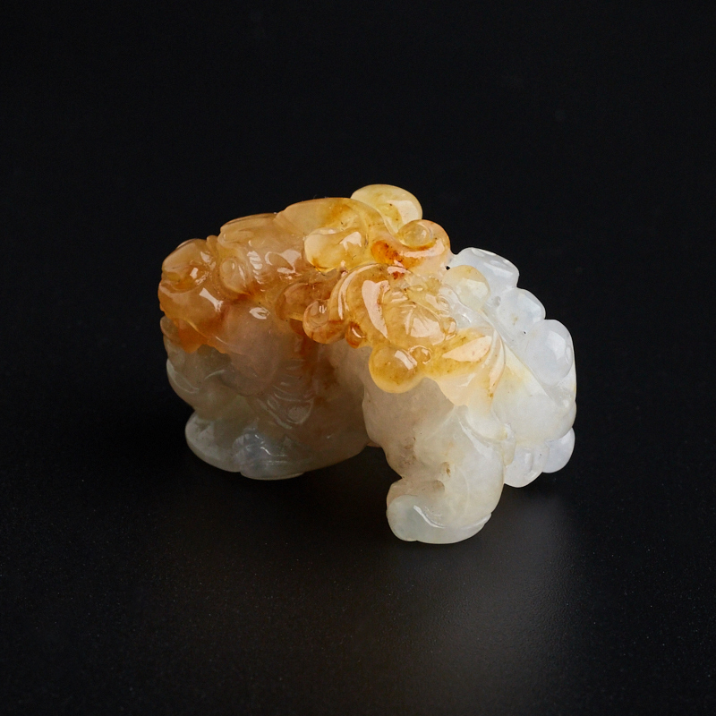 缅甸A货冰糯种天然翡翠貔貅吊坠 - 红掌柜