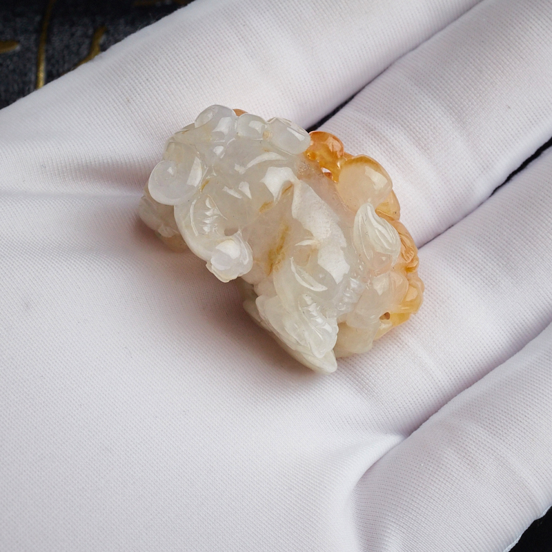 缅甸A货天然翡翠貔貅吊坠 - 红掌柜