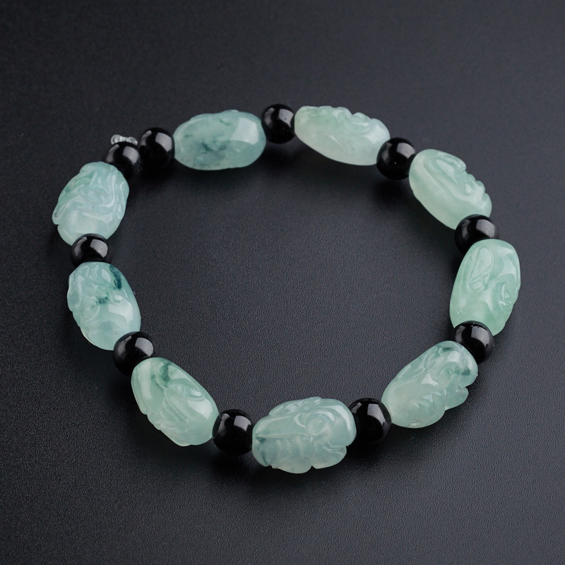 冰糯种飘花翡翠十八罗汉手串 - 红掌柜