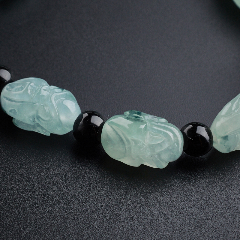 冰糯种翡翠十八罗汉手串 - 红掌柜