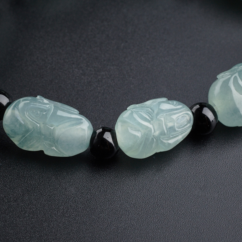 缅甸A货天然冰糯种翡翠十八罗汉手串 - 红掌柜