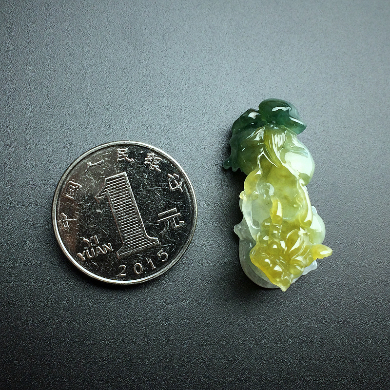 糯种翡翠貔貅吊坠-红掌柜