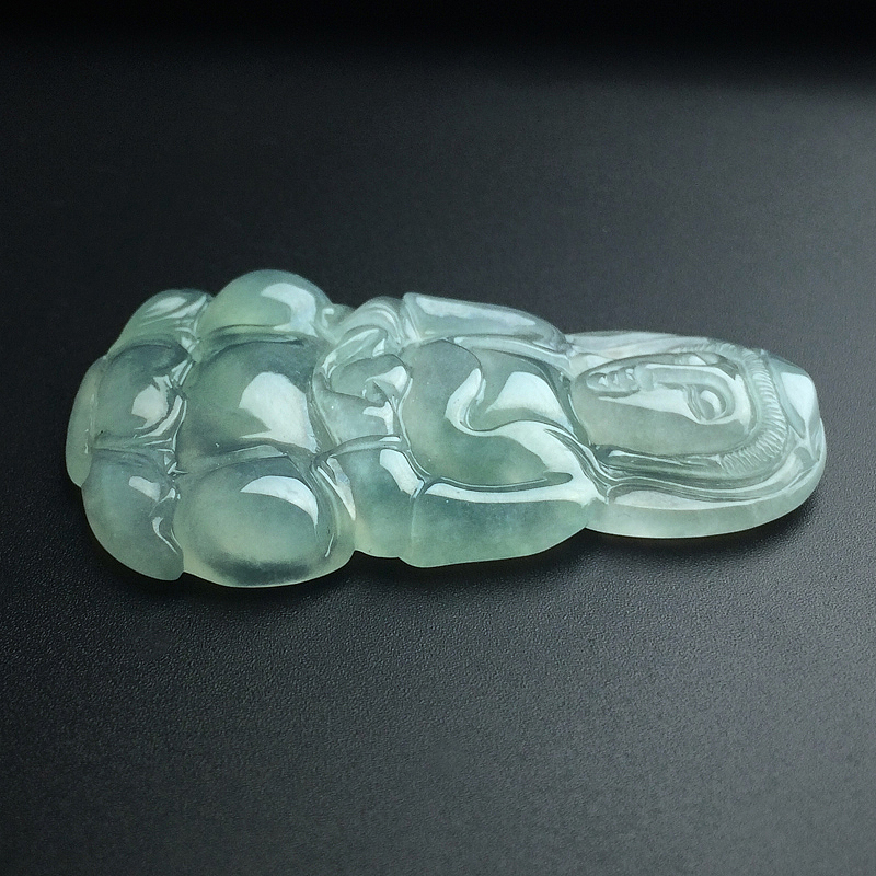 细糯种翡翠观音吊坠-红掌柜