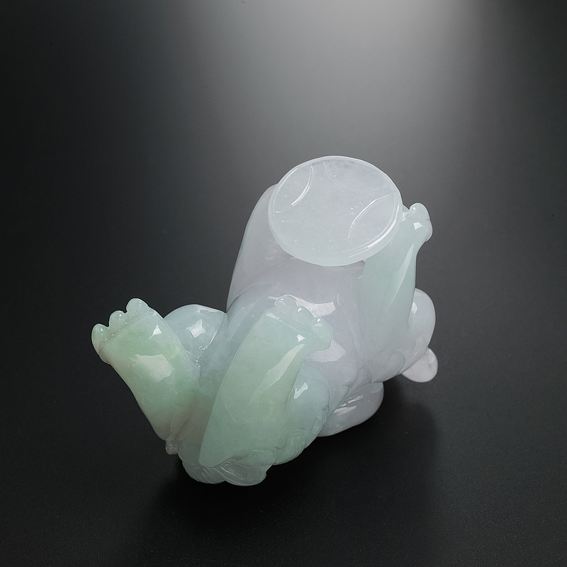 缅甸A货天然糯种翡翠貔貅摆件 - 红掌柜