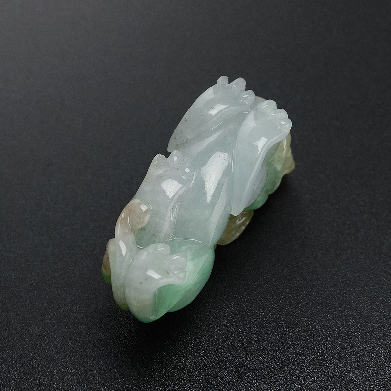 缅甸A货双彩翡翠貔貅吊坠 - 红掌柜