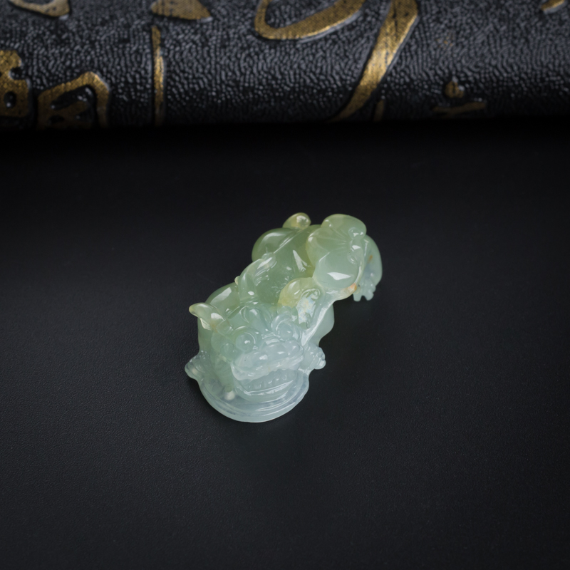 冰糯种翡翠貔貅吊坠-红掌柜