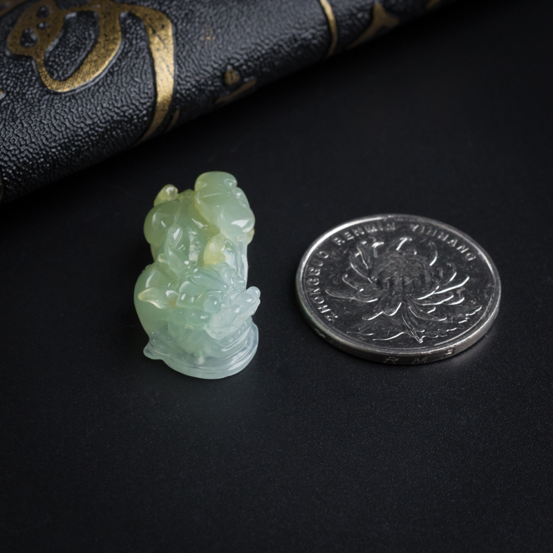 冰糯种翡翠貔貅挂件-红掌柜