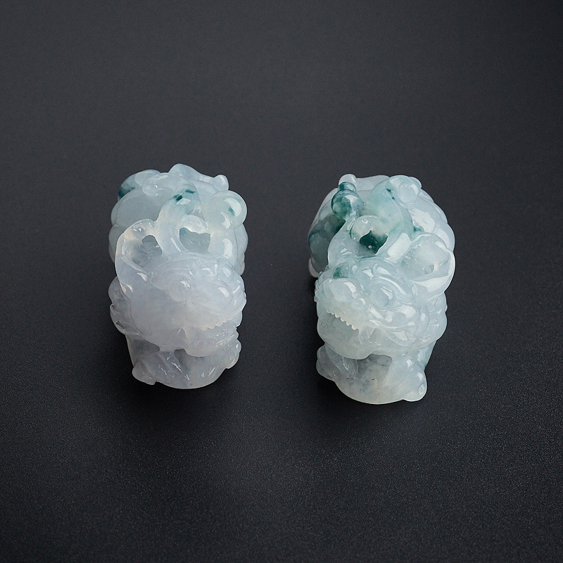 飘蓝花翡翠貔貅吊坠 - 红掌柜