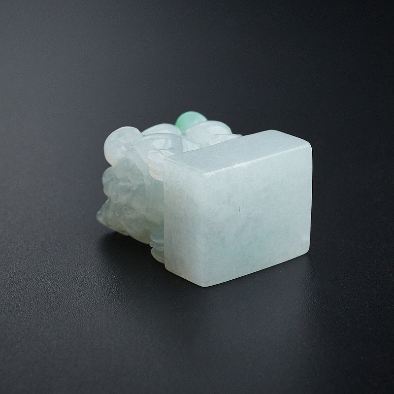 天然翡翠貔貅印章-红掌柜