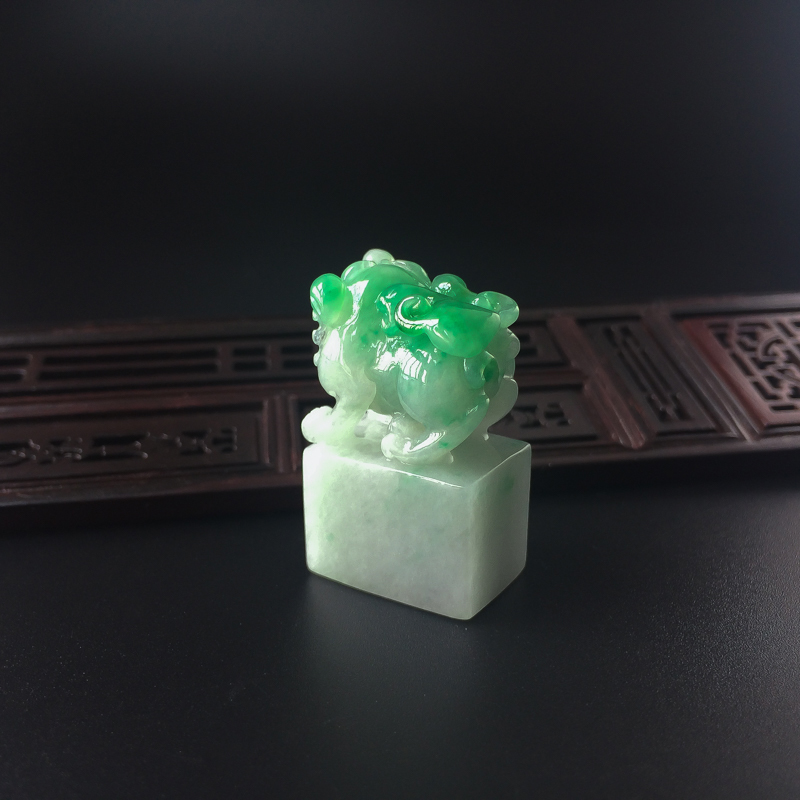 翡翠貔貅印章-红掌柜