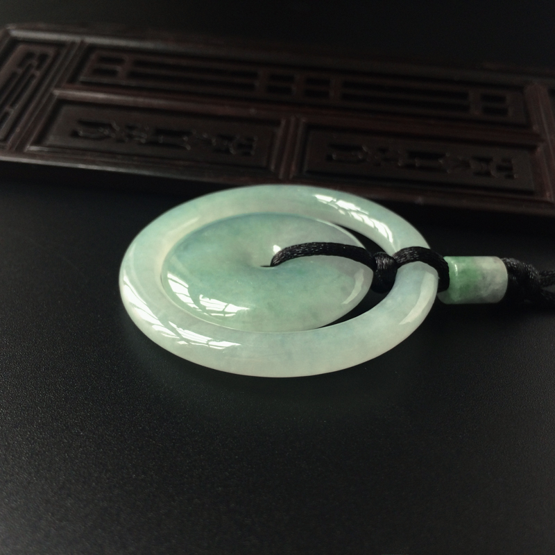 翡翠同心子母平安扣吊坠 - 红掌柜