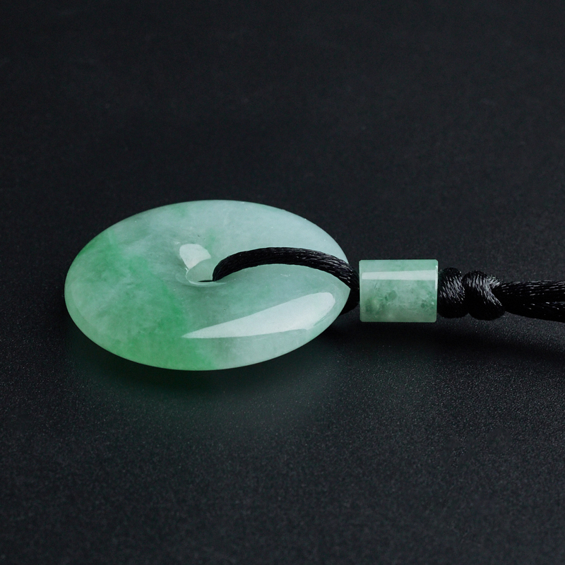 飘绿翡翠平安扣吊坠 - 红掌柜