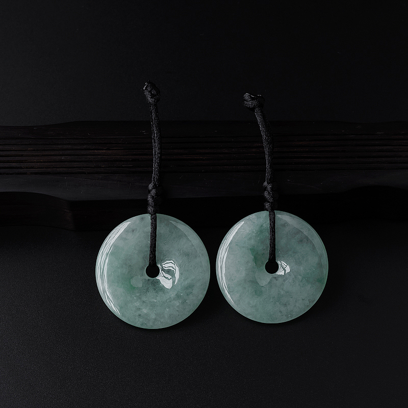 缅甸糯种苹果绿翡翠平安扣吊坠-红掌柜