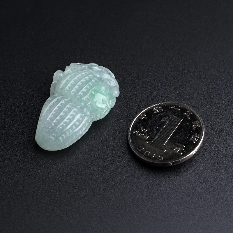 糯种翡翠花生吊坠-红掌柜