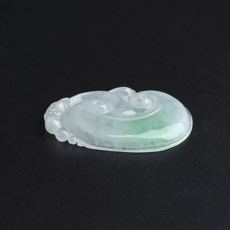 飘花翡翠如意吊坠 - 红掌柜