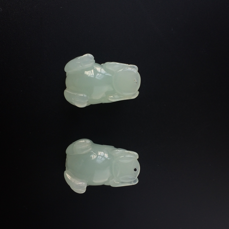 缅甸A货天然糯种翡翠吊坠 - 红掌柜