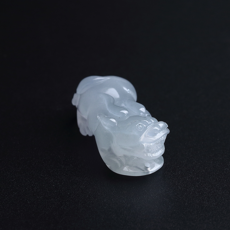 糯种淡紫翡翠吊坠-红掌柜