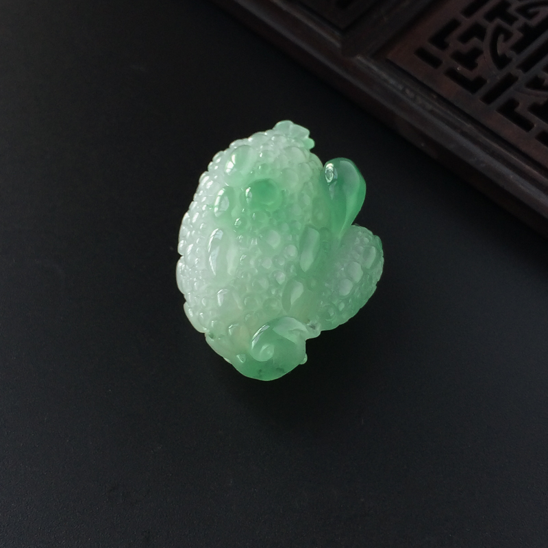 糯种飘绿翡翠苦尽甘来-红掌柜