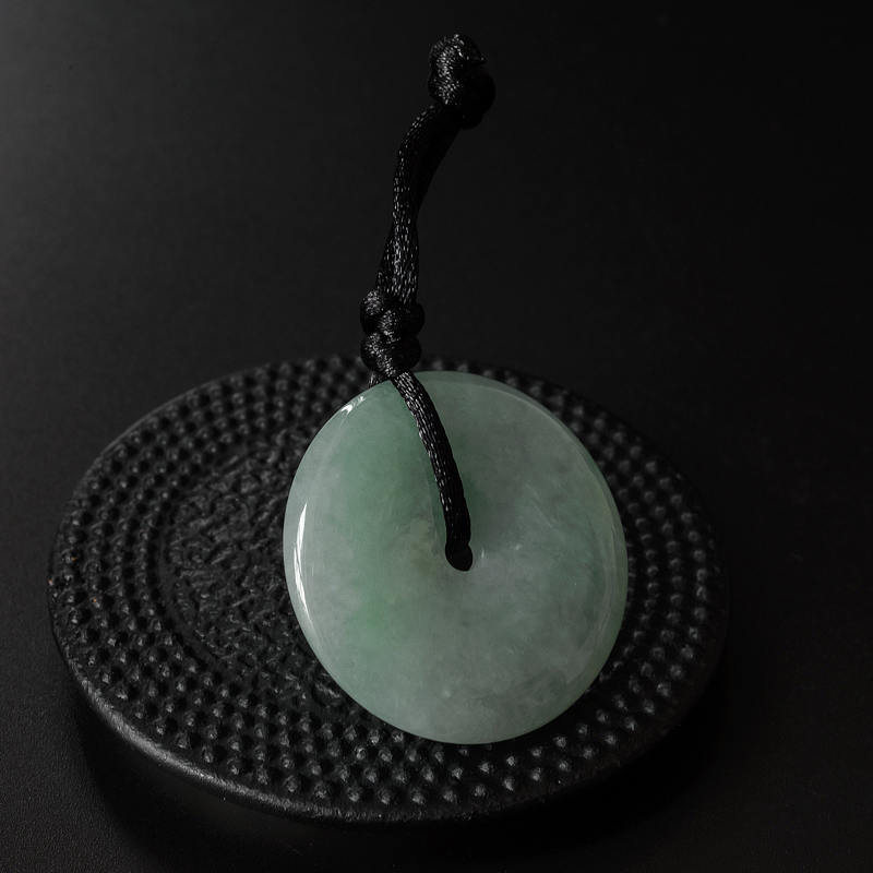 糯种翡翠平安扣吊坠-红掌柜