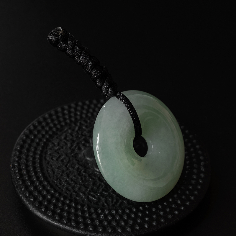 糯种翡翠平安扣吊坠-红掌柜