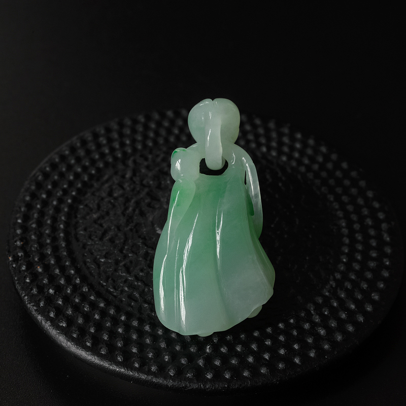 翡翠莲子吊坠-红掌柜